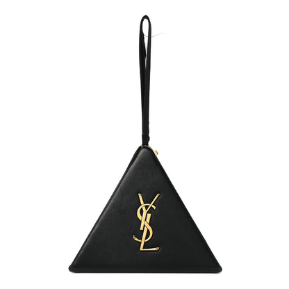Saint Laurent Lambskin Pyramid Clutch Black 1 of 12