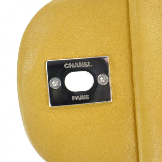 Glazed Lambskin Jumbo Flap Mango