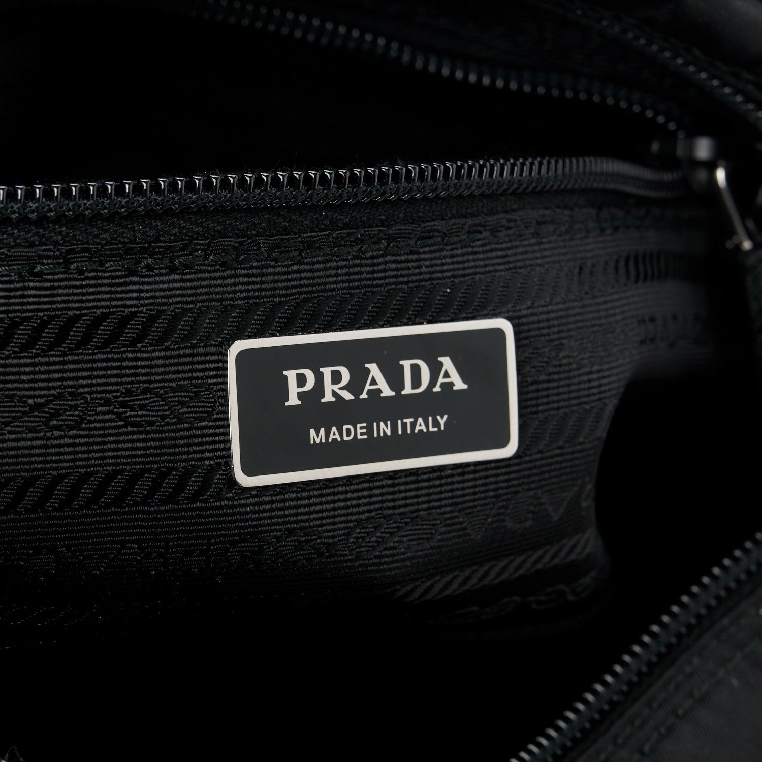 Prada Re-Nylon Vela Saffiano Pocket Double Zip Shoulder Bag Black 6 of 12