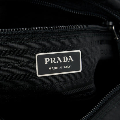 Prada Re-Nylon Vela Saffiano Pocket Double Zip Shoulder Bag Black 6 of 12