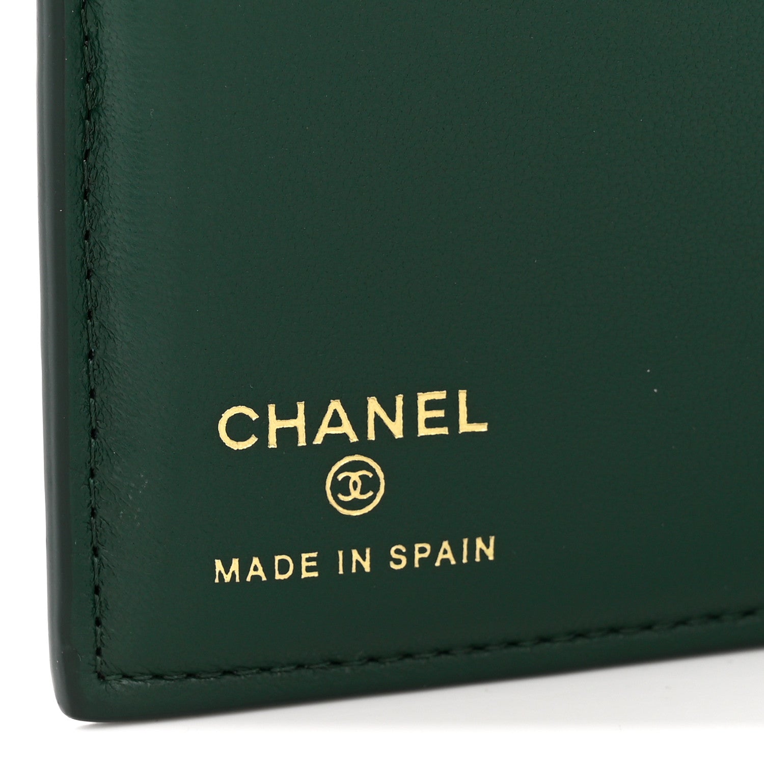 Chanel Calfskin Crocodile Embossed Crococo Passport Holder Emerald 6 of 8