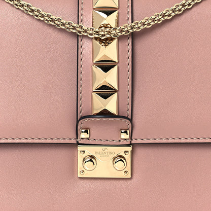 Valentino Garavani Vitello Medium Glam Lock Rockstud Flap Poudre 7 of 15