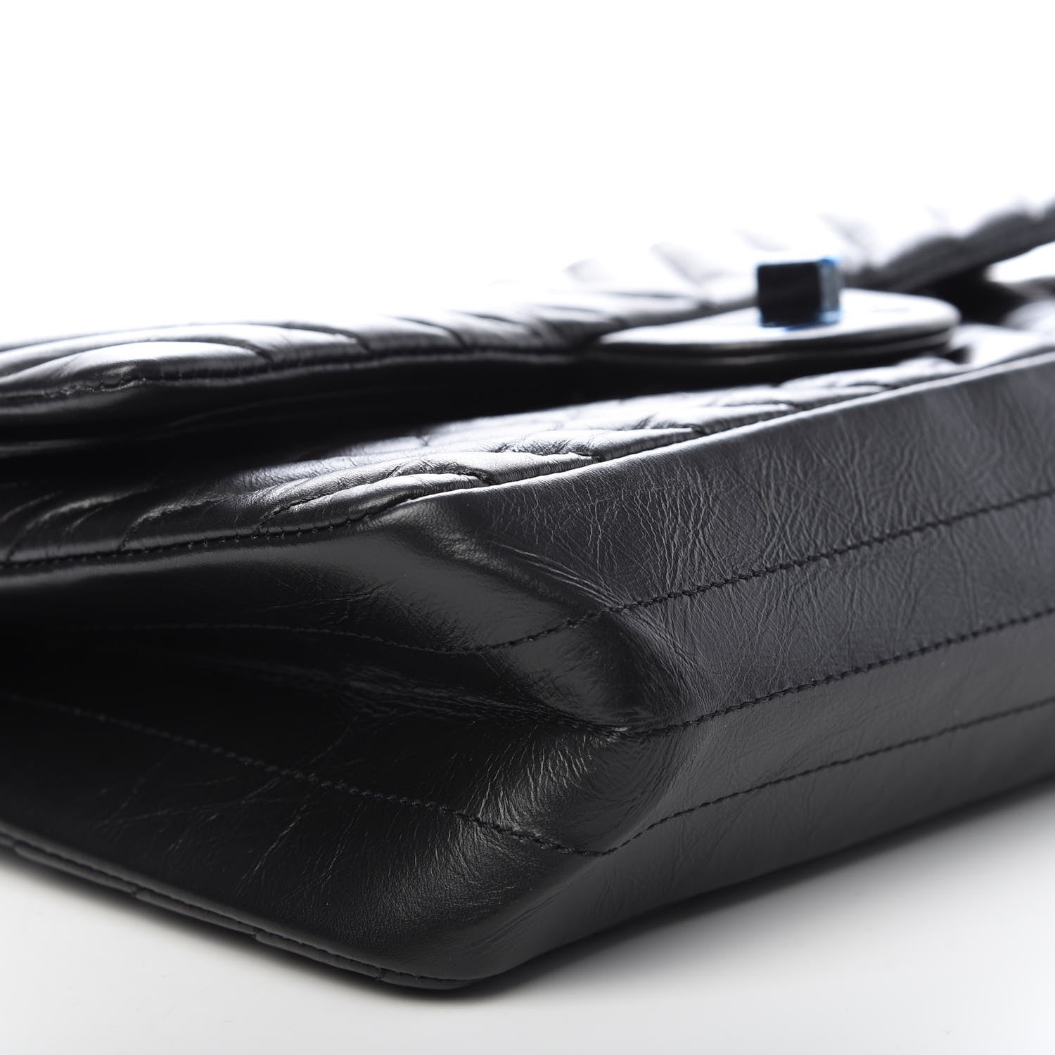 Chanel Aged Calfskin Chevron Quilted 2.55 Reissue 225 Flap So Black 7 of 10