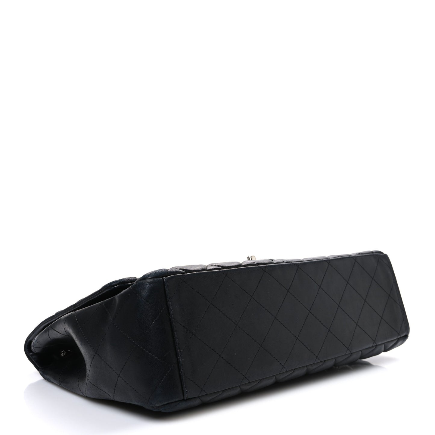 Lambskin Quilted Maxi Single Flap Black