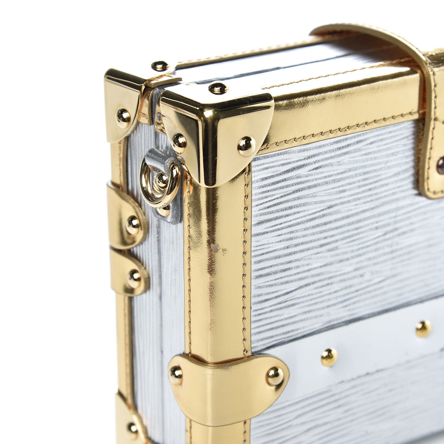 Metallic Epi Petite Malle Silver