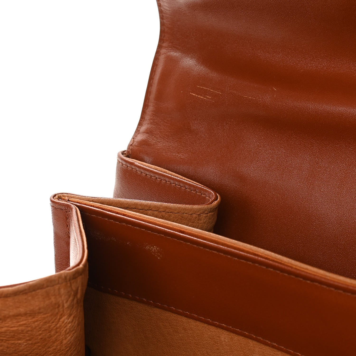 MCM Visetos Top Handle Satchel Cognac 5 of 7
