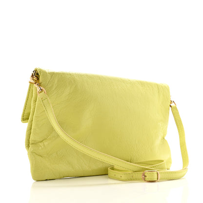 Balenciaga Agneau Giant 12 Gold Hardware Envelope Strap Clutch Jaune Citronnade 4 of 14