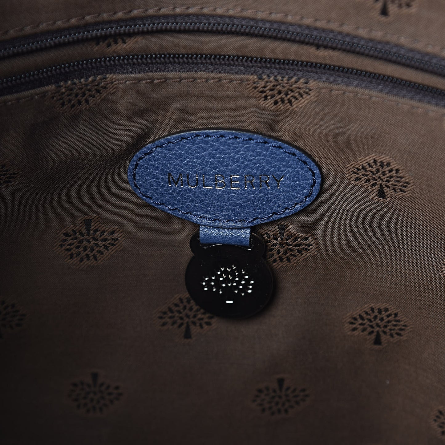 Grainy Leather Large Del Rey Satchel Slate Blue