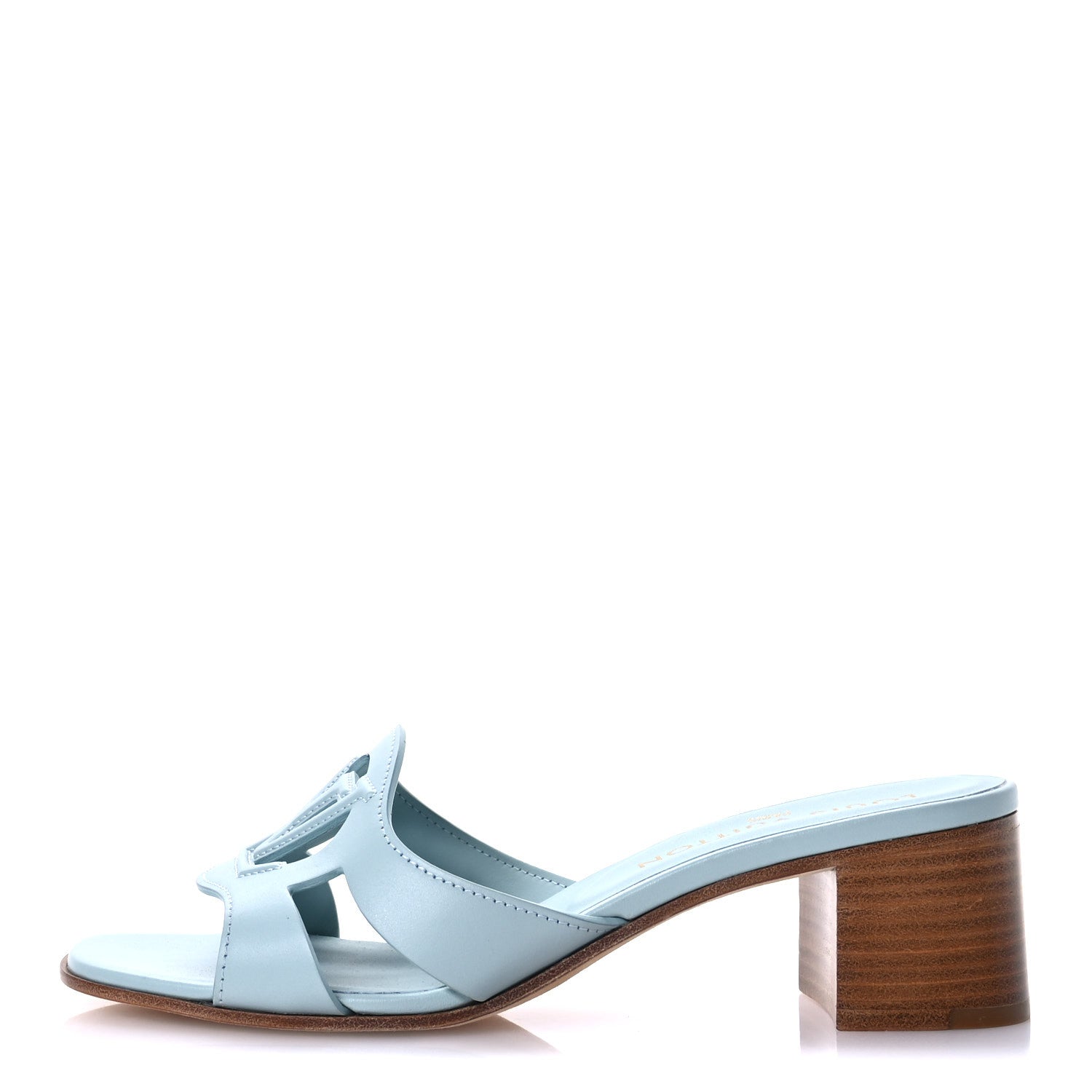 Louis Vuitton Calfskin LV Isola Mules 38 Teal 1 of 9