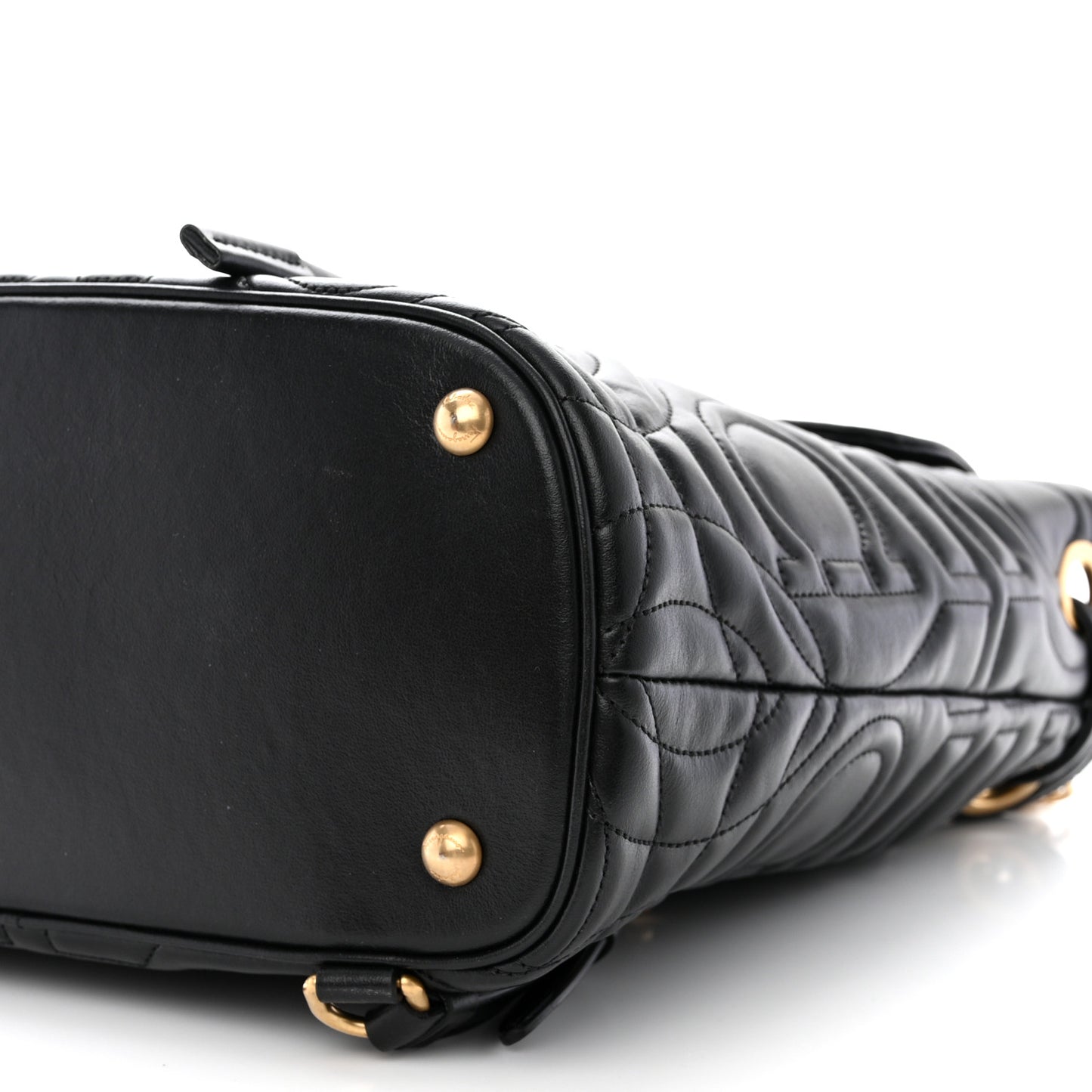 Calfskin Quilted Gancini Backpack Black