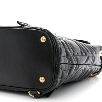 Salvatore Ferragamo Calfskin Quilted Gancini Backpack Black 10 of 10