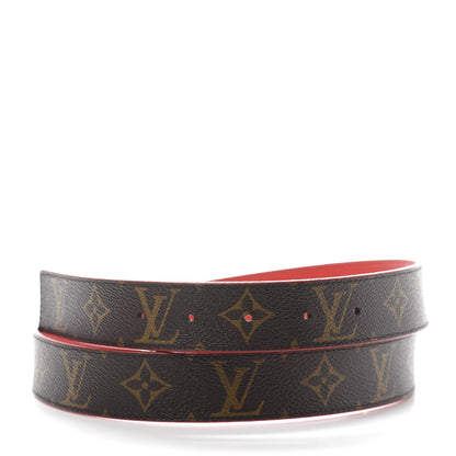 Louis Vuitton Monogram 30mm LV Initiales Reversible Belt 85 34 Coquelicot 3 of 6