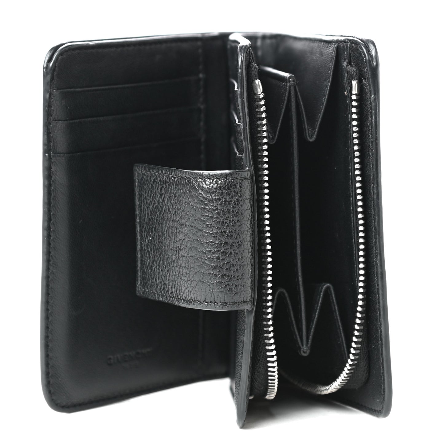Sugar Goatskin Compact Wallet Black