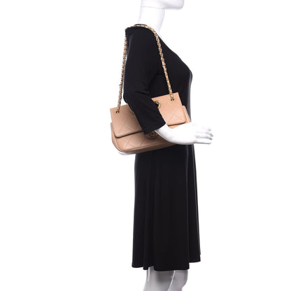 Chanel Lambskin A Real Catch Flap Bag Beige 3 of 11