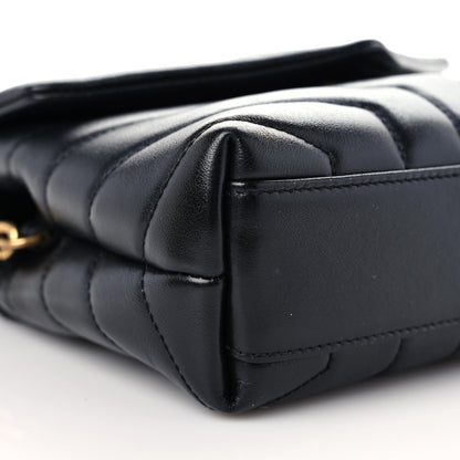 Saint Laurent Calfskin Y Quilted Monogram Toy Loulou Crossbody Bag Black 5 of 10