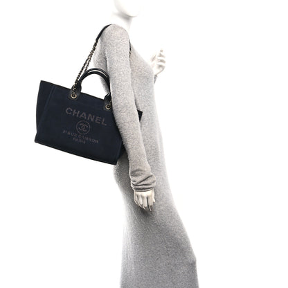 Chanel Mixed Fibers Small Deauville Tote Black 2 of 13