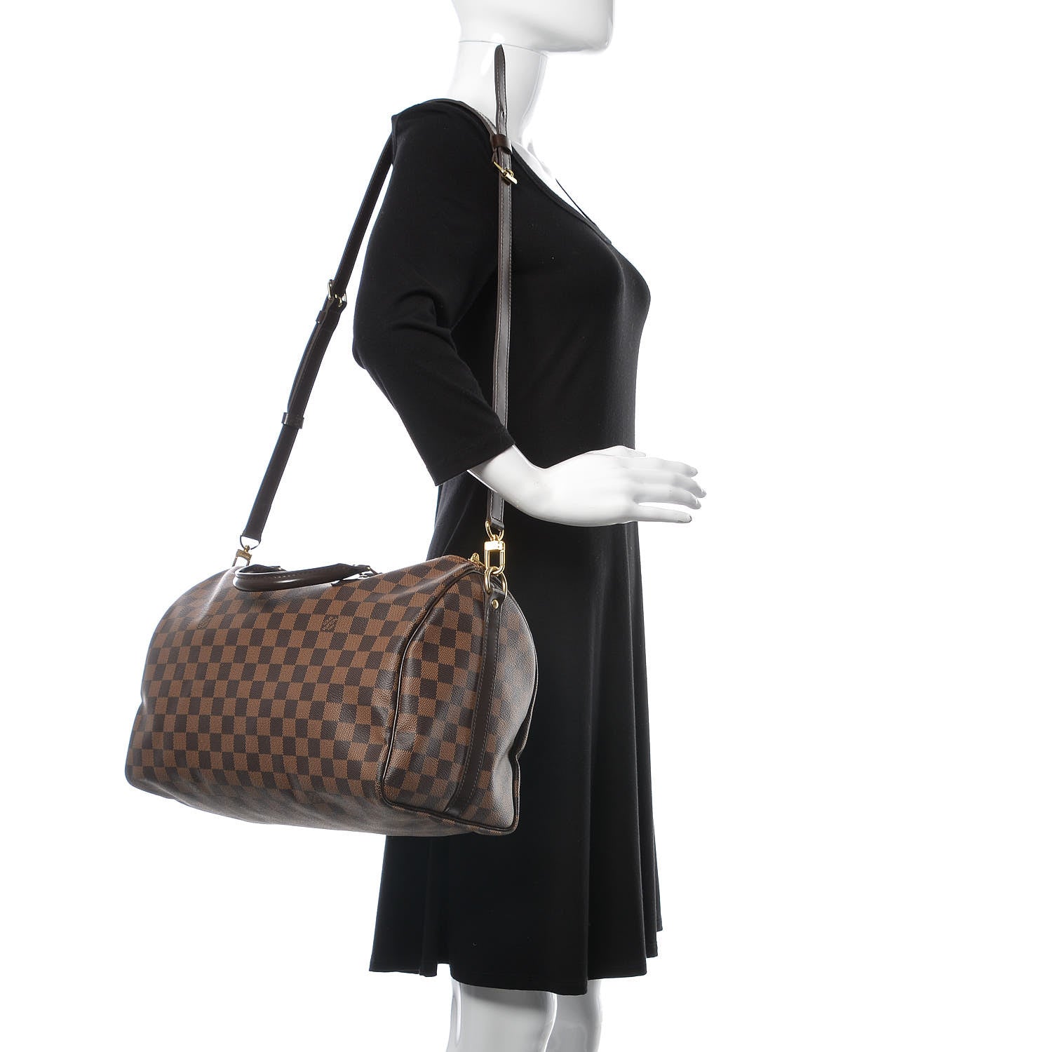 Louis Vuitton Damier Ebene Speedy Bandouliere 35 2 of 18