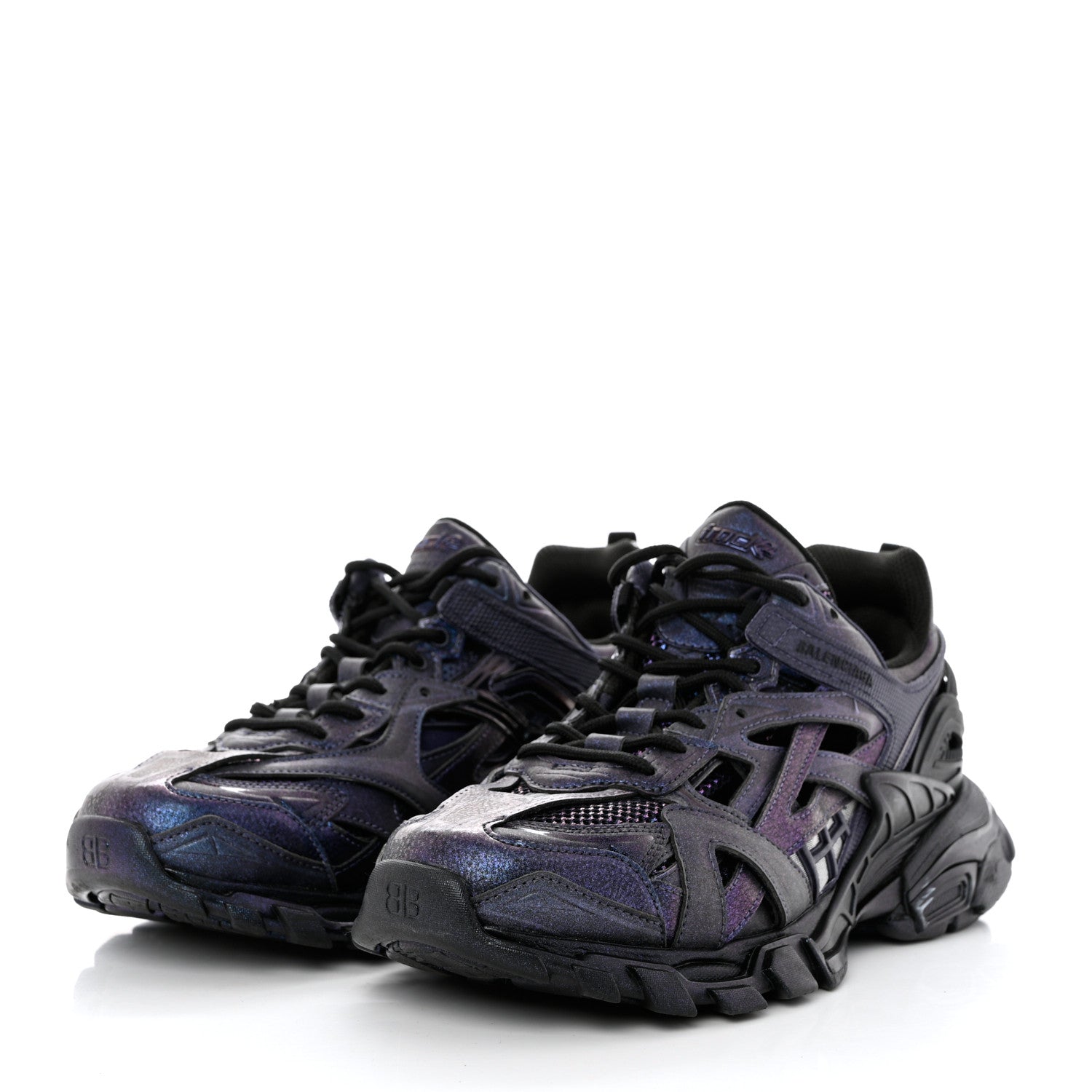 Balenciaga Rubber Mesh Nubuck Effect Mens Track.2 Open Sneakers 41 Chameleon 3 of 9
