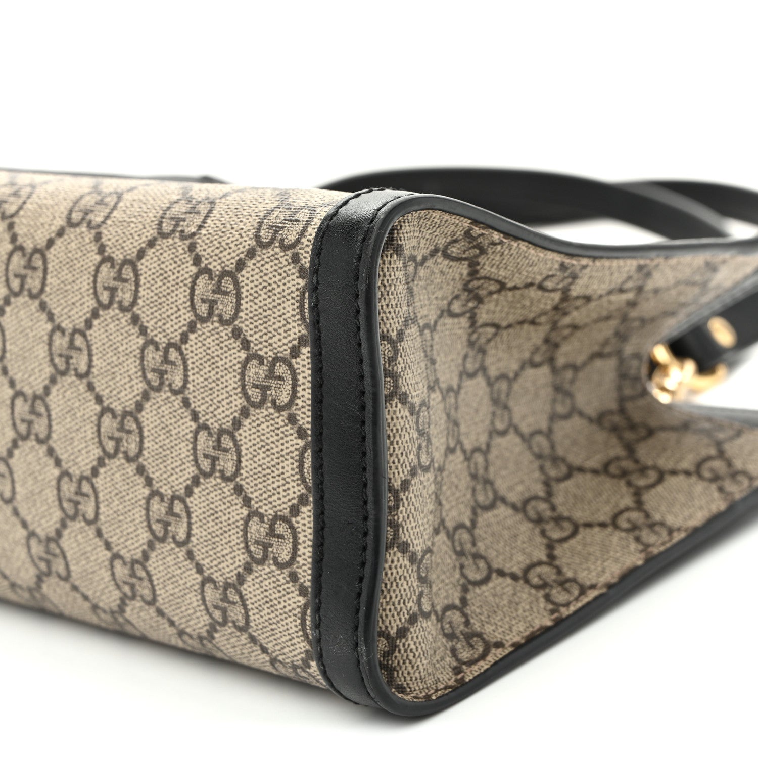 Gucci GG Supreme Monogram Small Padlock Tote Black 10 of 12