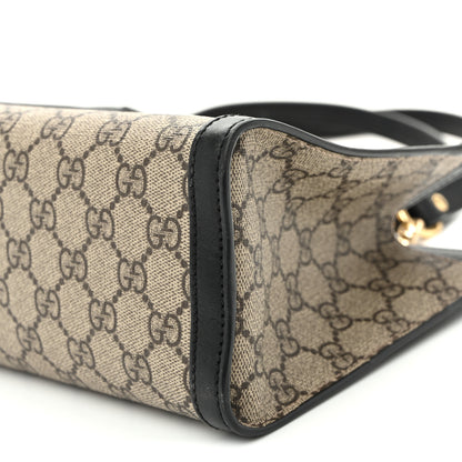 Gucci GG Supreme Monogram Small Padlock Tote Black 10 of 12