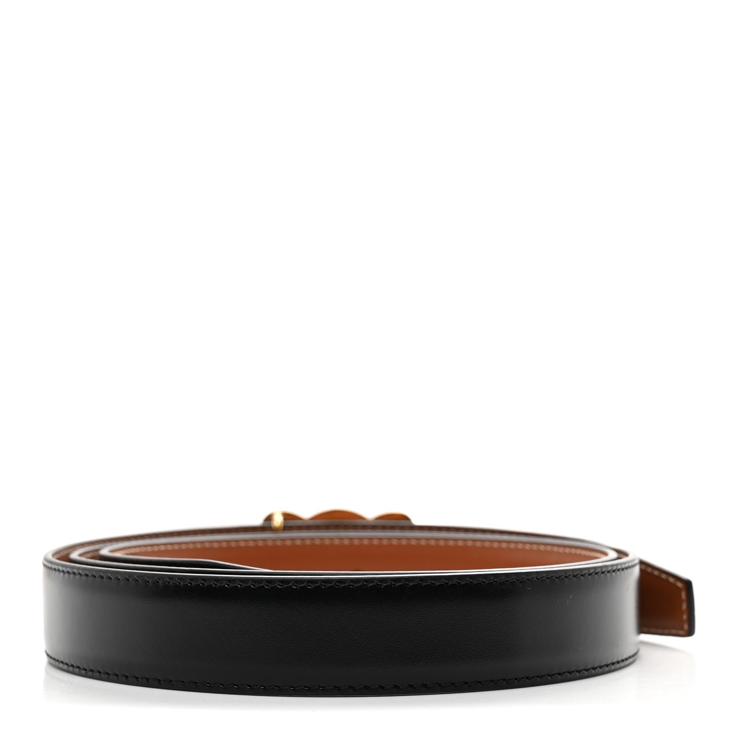 Box Calfskin Reversible Triomphe Belt 95 38 Black Tan