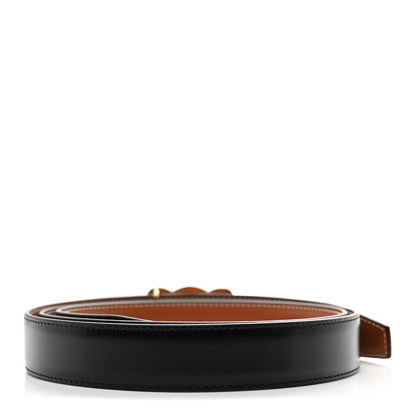 Celine Box Calfskin Reversible Triomphe Belt 95 38 Black Tan 2 of 6