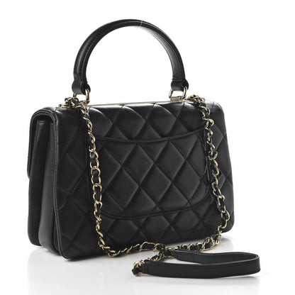 Chanel Lambskin Quilted Small Trendy CC Dual Handle Flap Bag Black 3 of 12