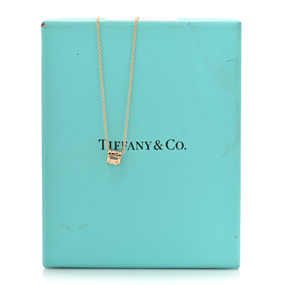 Tiffany 18K Rose Gold Atlas Open Pendant Necklace 6 of 6