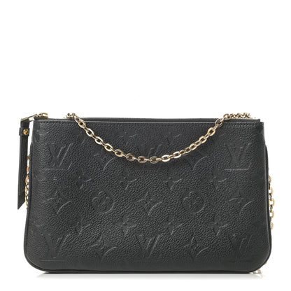 Louis Vuitton Empreinte Double Zip Pochette Black 1 of 14