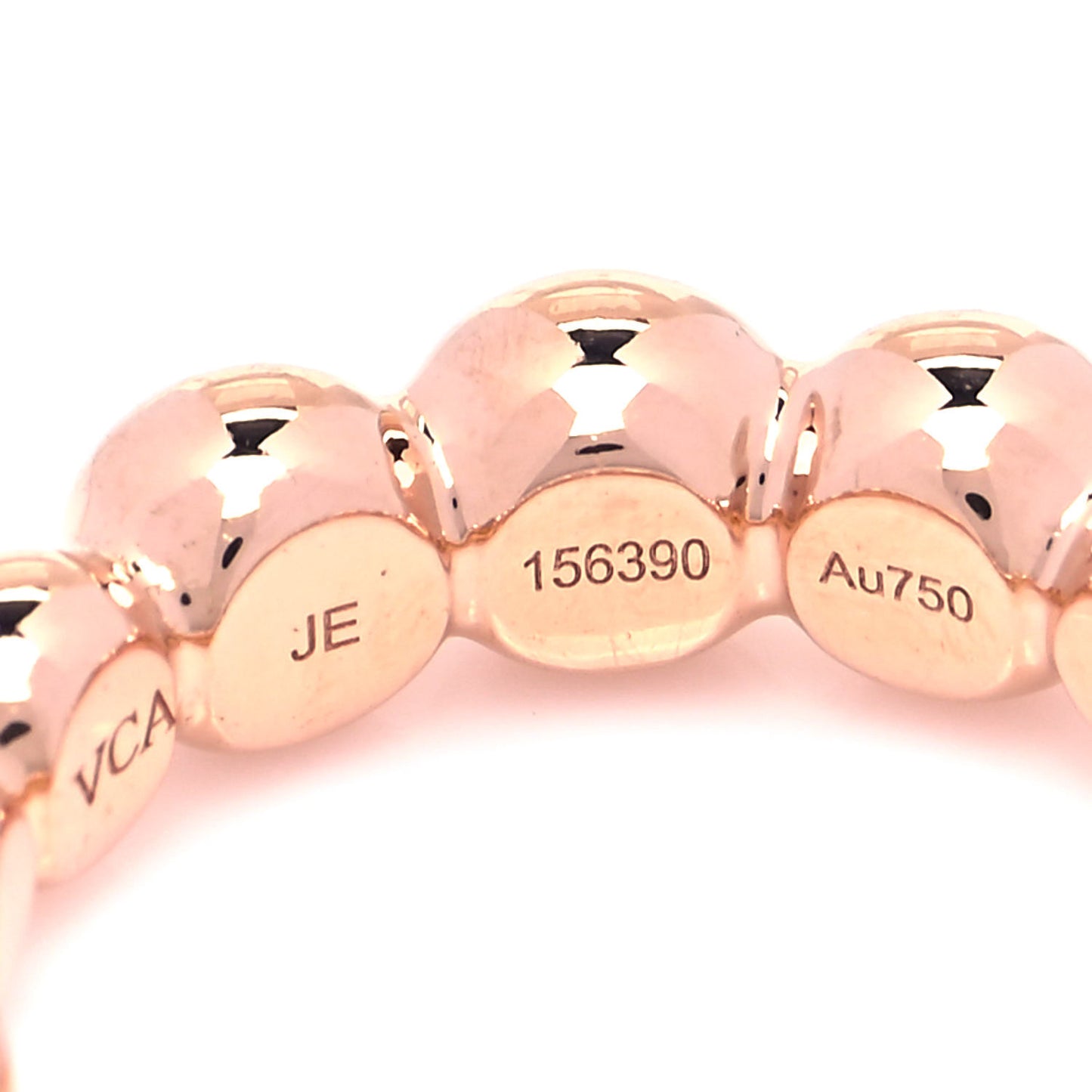 18K Rose Gold Perlee Pearls of Gold Variation Ring 53 6.5