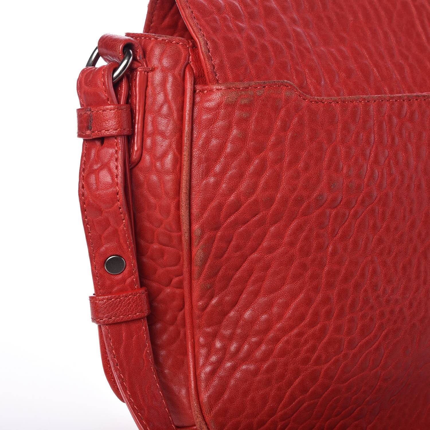 Alexander Wang Pebbled Lambskin Lia Sling Red Nickel Hardware 12 of 15