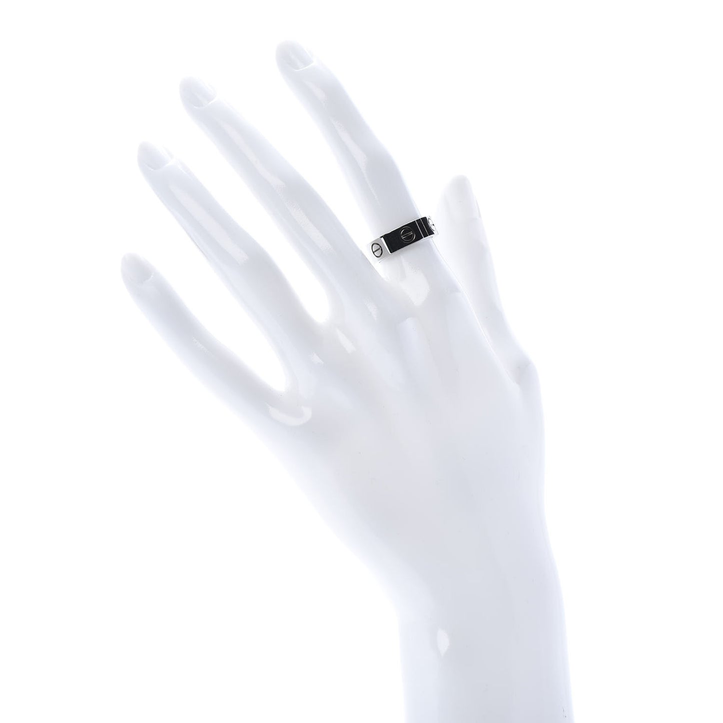 18K White Gold 5.5mm LOVE Ring 50 5.25