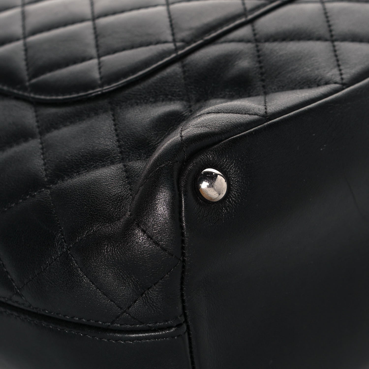 Chanel Calfskin Quilted Medium Cambon Tote Black White 11 of 17