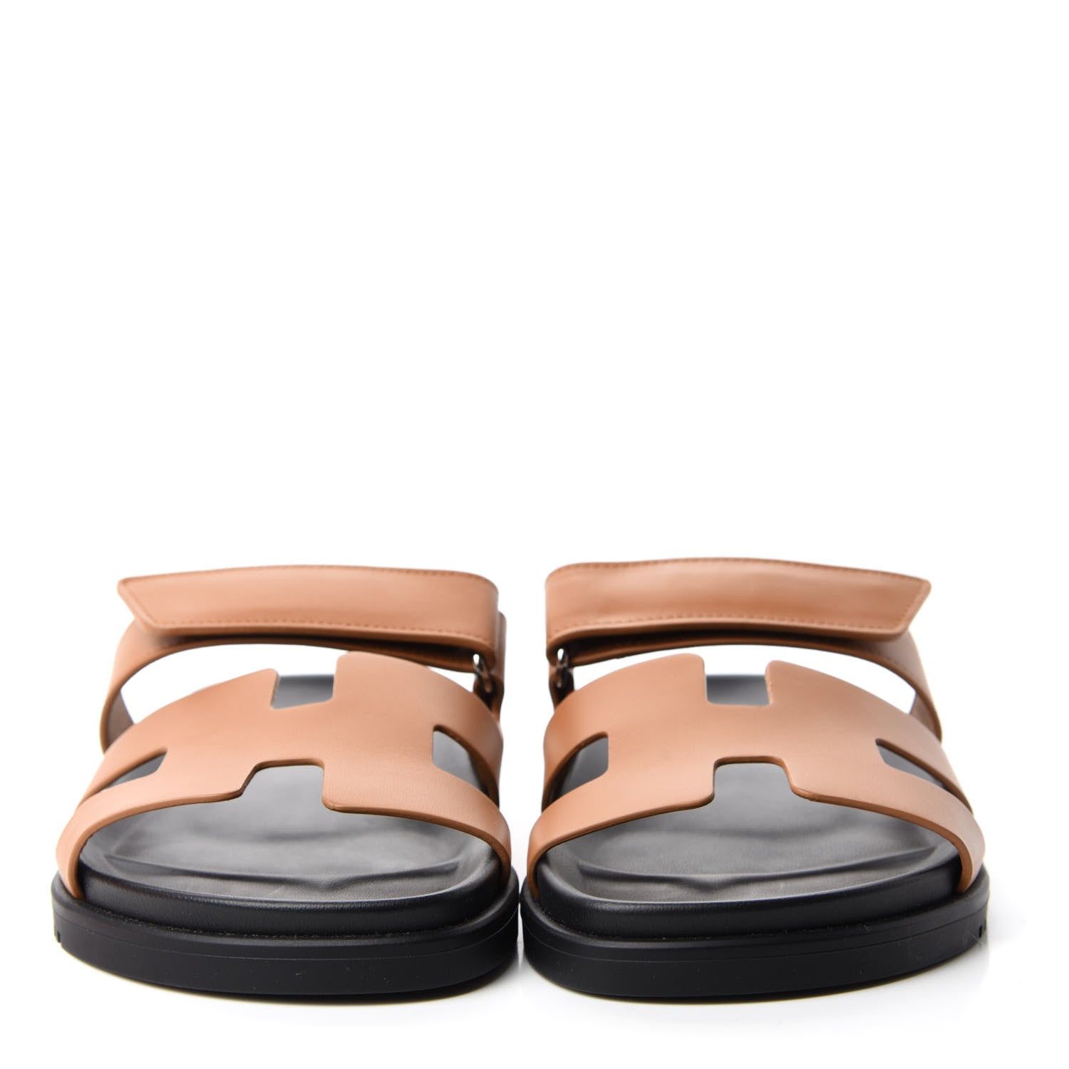 Hermes Calfskin Womens Chypre Sandals 38 Gold 2 of 9