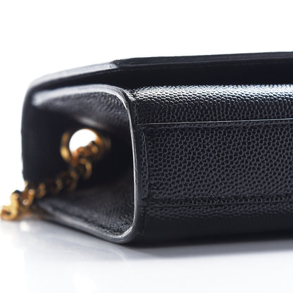 Saint Laurent Grain De Poudre Small Monogram Kate Satchel Black 7 of 9