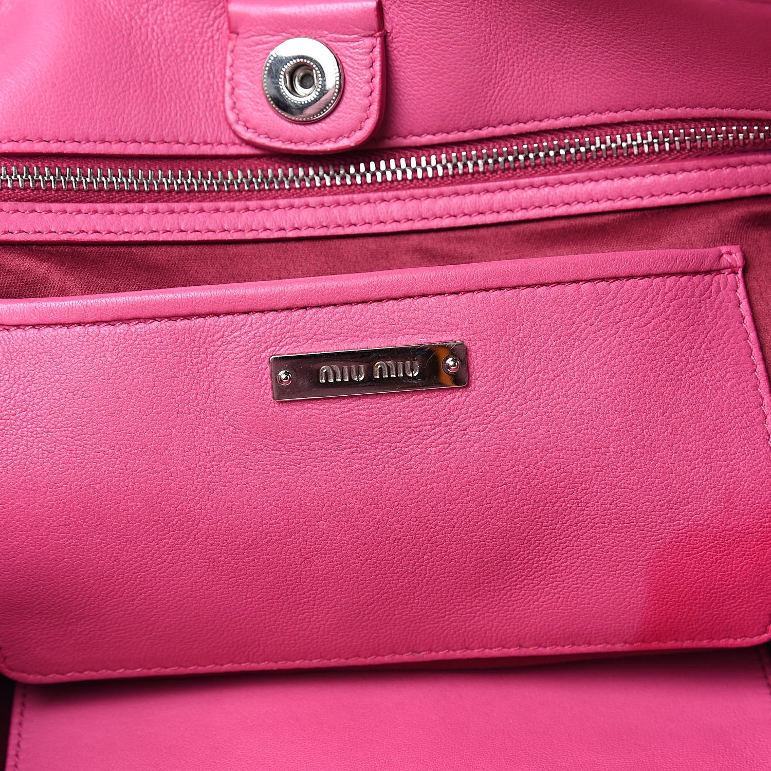Miu Miu Nappa Matelasse Swarovski Crystal Tote Fuxia 6 of 14