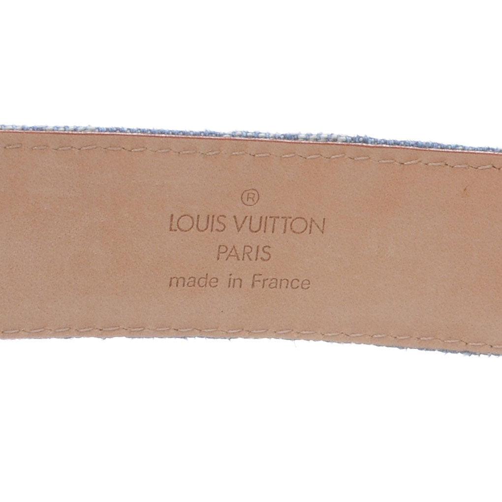 Louis Vuitton Monogram Denim Belt 90 36 6 of 7