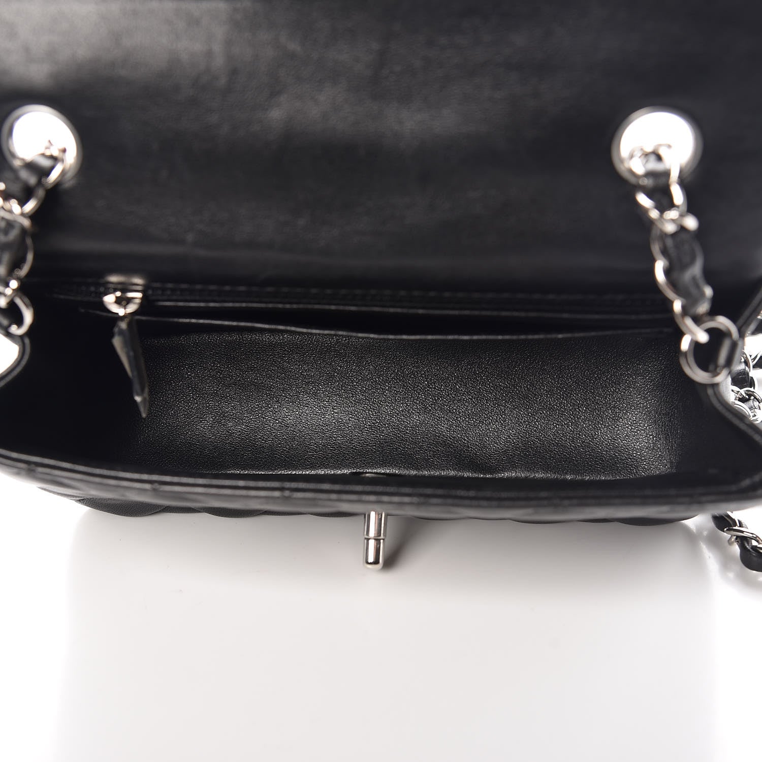 Chanel Lambskin Quilted Mini Rectangular Flap Black 5 of 9