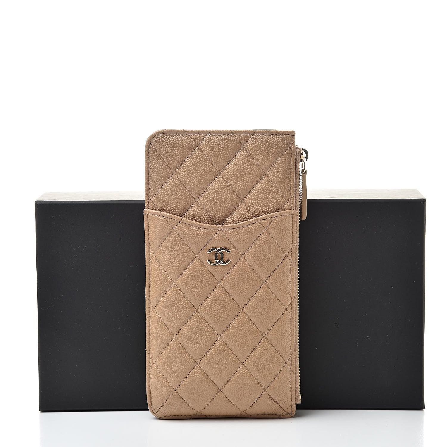 Chanel Caviar Quilted Classic iPhone Pouch Beige 8 of 8
