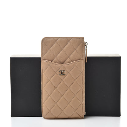 Chanel Caviar Quilted Classic iPhone Pouch Beige 8 of 8