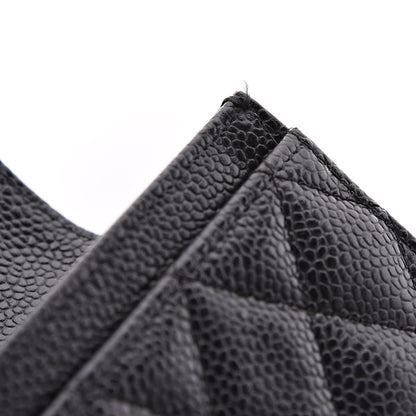 Chanel Caviar Quilted Flap Card Holder Black 9 of 10