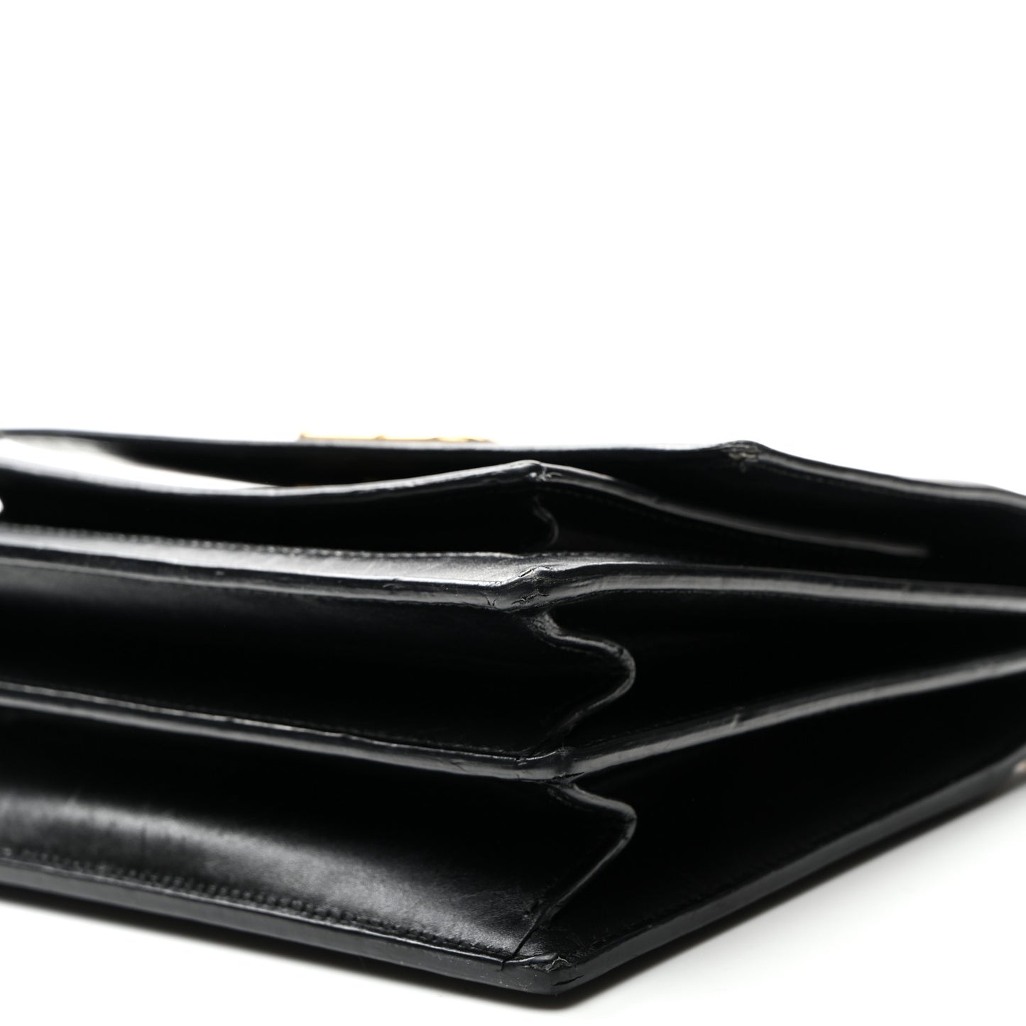 Box Calfskin S Sharp Chain Shoulder Bag Black