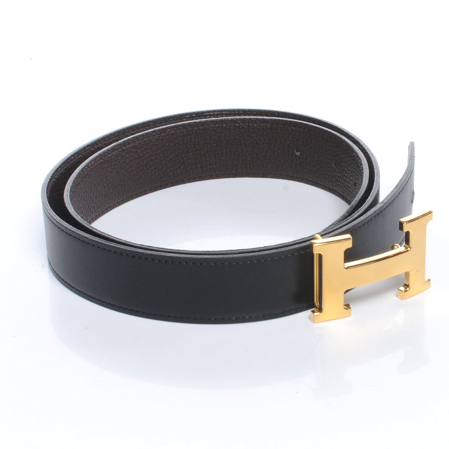 Togo Box Reversible Constance 32mm H Belt 90 Chocolate Noir