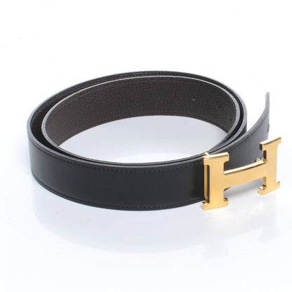 Hermes Togo Box Reversible Constance 32mm H Belt 90 Chocolate Noir 3 of 4