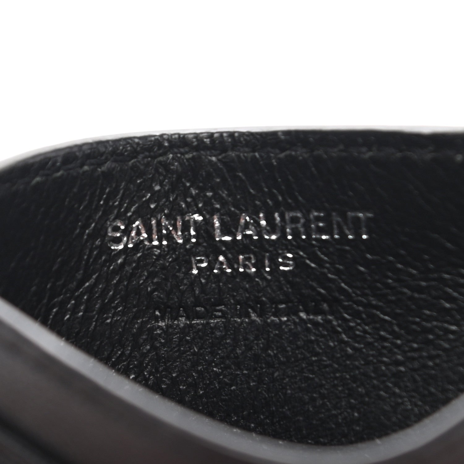 Saint Laurent Calfskin Y Quilted Monogram LouLou Credit Card Case Black 6 of 7