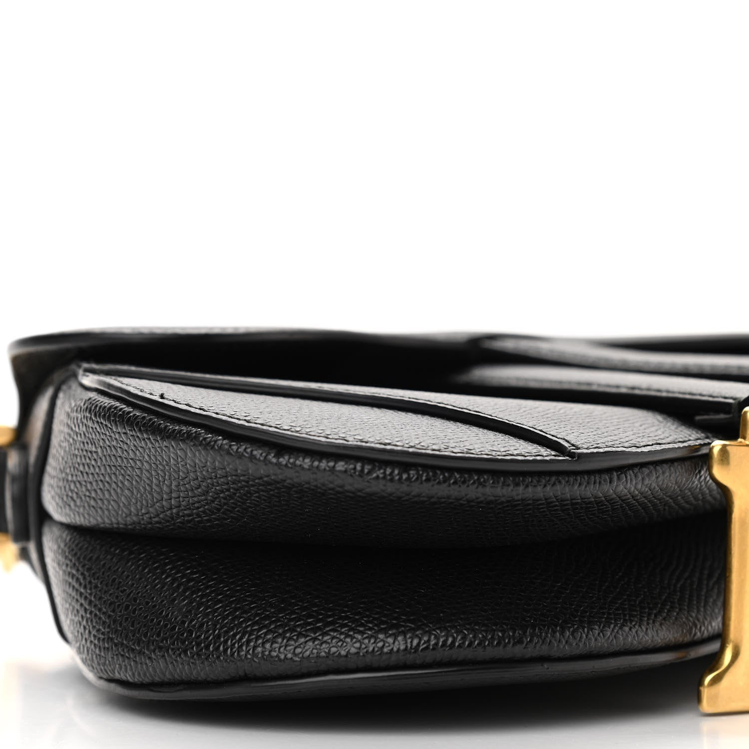 Christian Dior Grained Calfskin Mini Saddle Bag Black 5 of 11