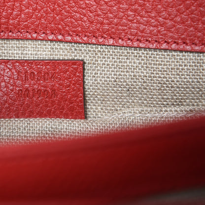 Gucci Dollar Calfskin Small Interlocking G Shoulder Bag Red 7 of 7