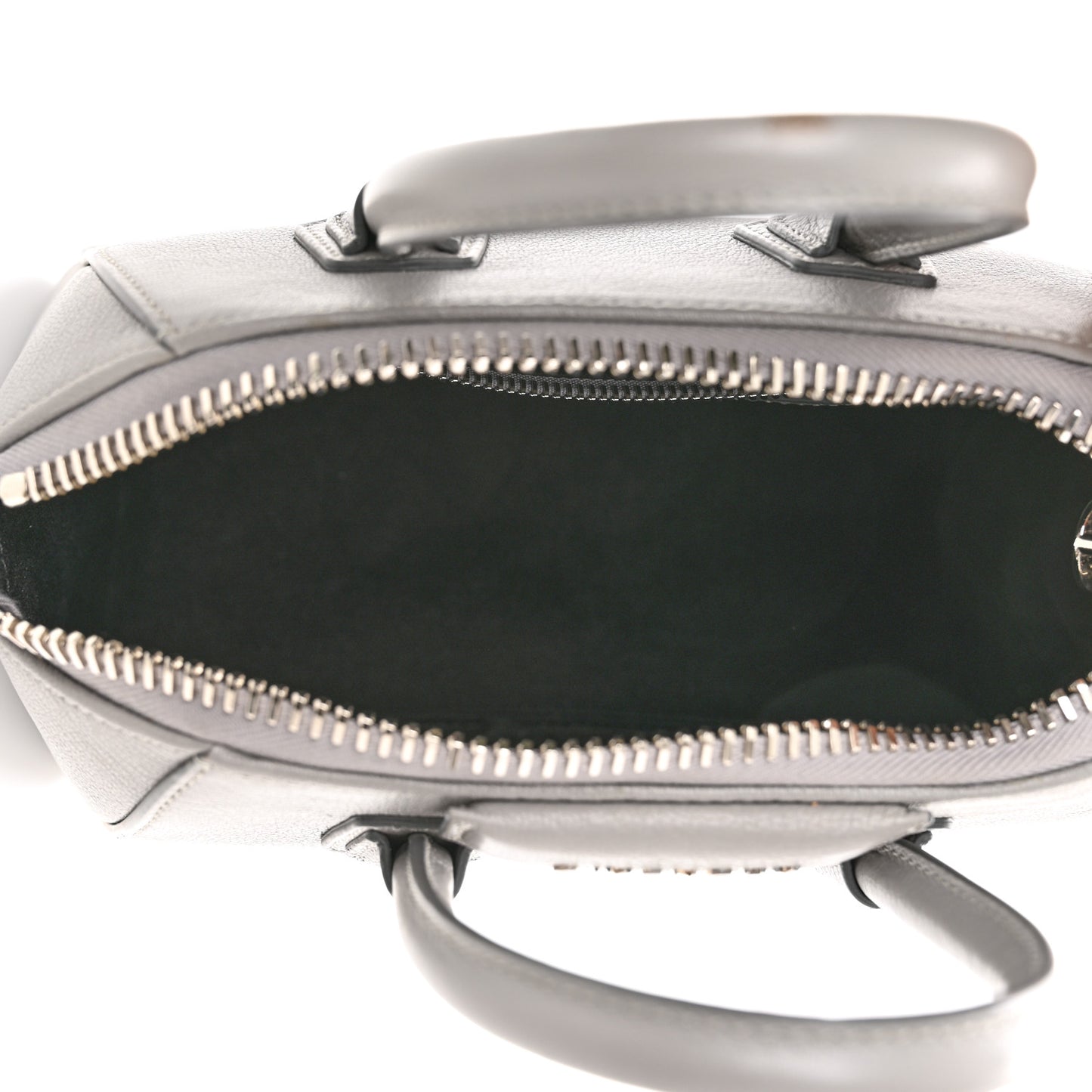 Sugar Goatskin Mini Antigona Pearl Grey