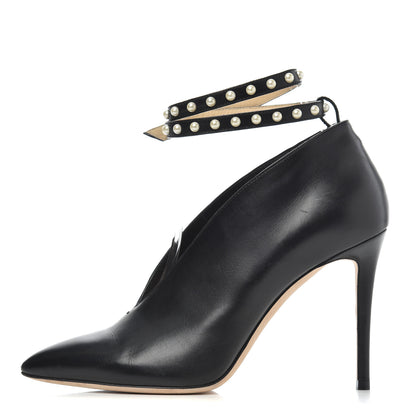 Jimmy Choo Calfskin Lark 65 Ankle Strap Pumps 37.5 Black 1 of 16