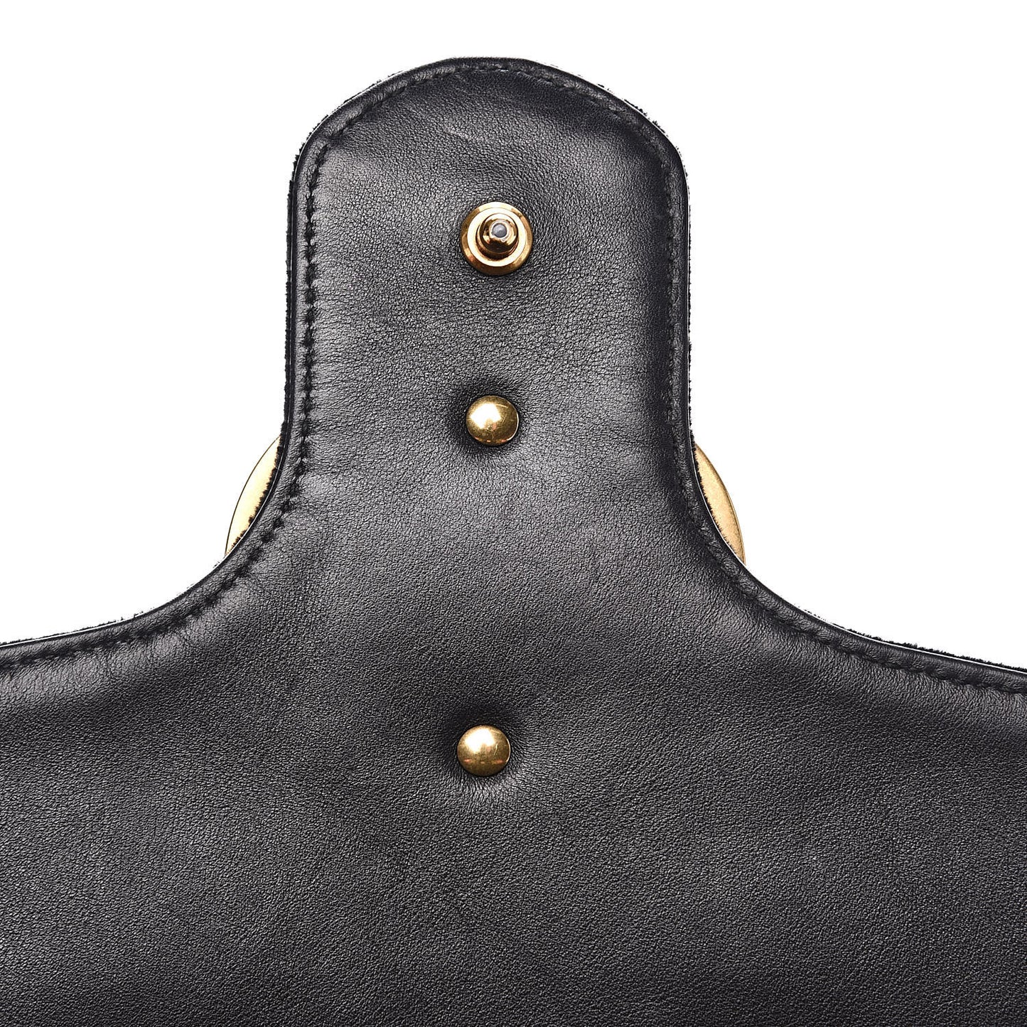 Velvet Matelasse Loved Embroidered Medium GG Marmont Shoulder Bag Black